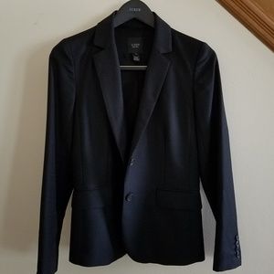 Jcrew super 120s black 2 button blazer